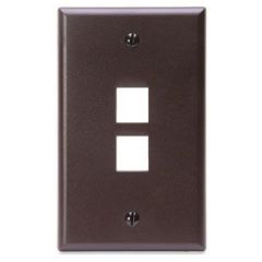 LEV 410802BP 2PORT BRN FACEPLT