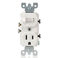 LEV 5225-W COMBO SW/RECEPT