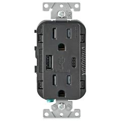 LEV T5633-E 15A RCP/USB CHARGR